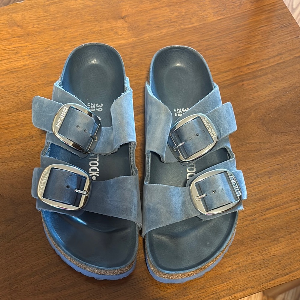 Birkenstock big buckle Sandals in blue